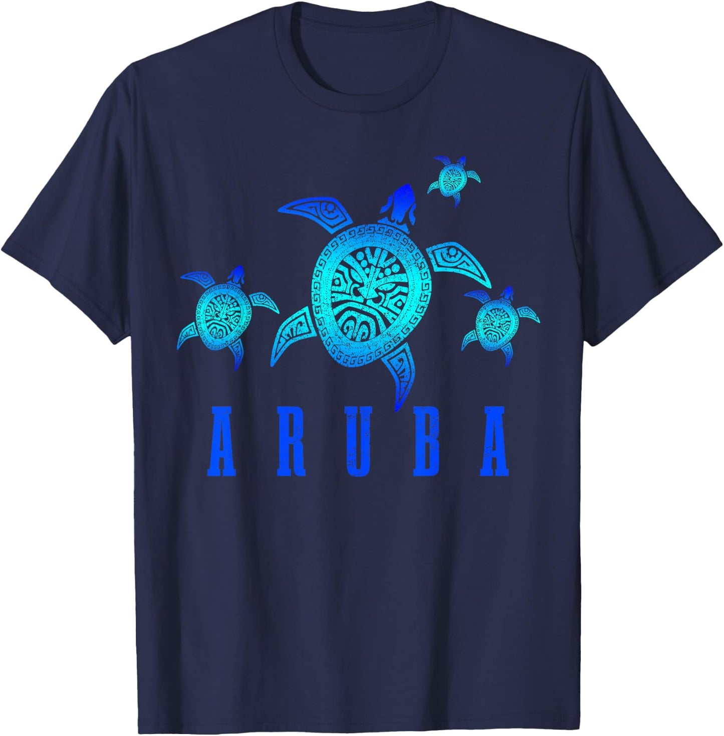 Aruba Tortoise Caribbean Diving Diver T-Shirt - T-Shirt | Navy
