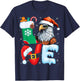 Hawk Birds Wearing Santa Hat Xmas Holiday Hawk Christmas T-Shirt - T-Shirt | Navy