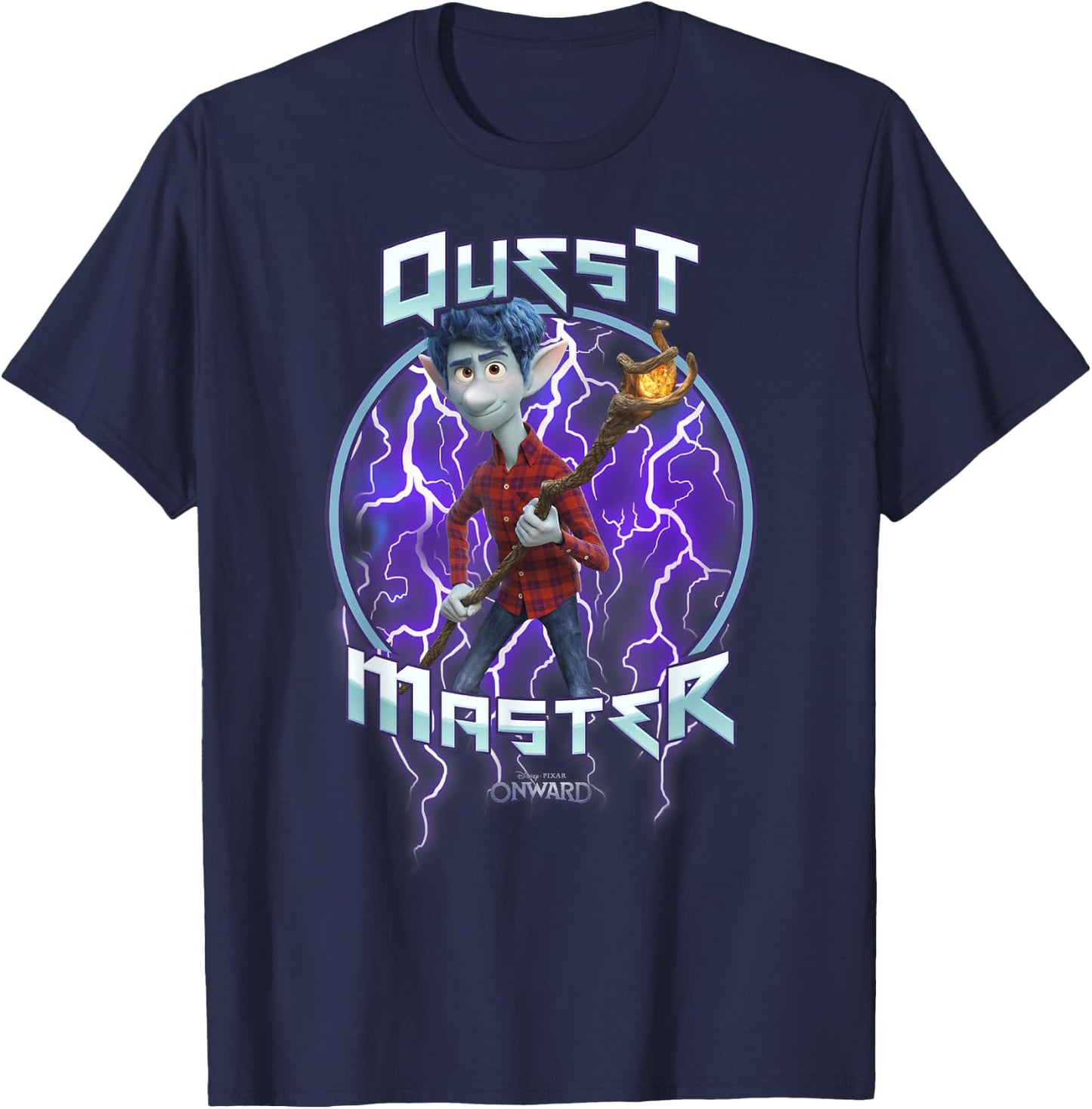 Disney Pixar Onward Ian Quest Master Portrait T-Shirt - T-Shirt | Navy