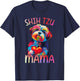Shih Tzu Dog Lover Mama Heart Pop Art Shih Tzu Mom T-Shirt - T-Shirt | Navy