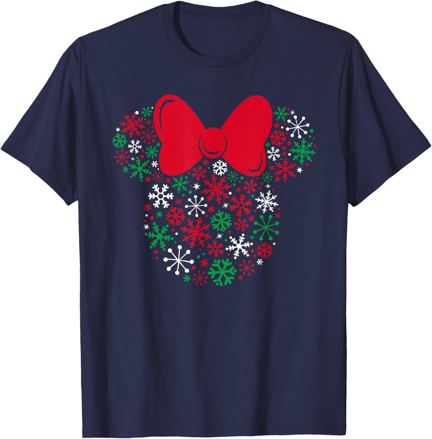 Disney Minnie Mouse Icon Holiday Snowflakes T-Shirt - T-Shirt | Navy