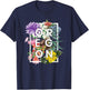 Flowers of Oregon Word Art - Oregon State USA Souvenir T-Shirt - T-Shirt | Navy