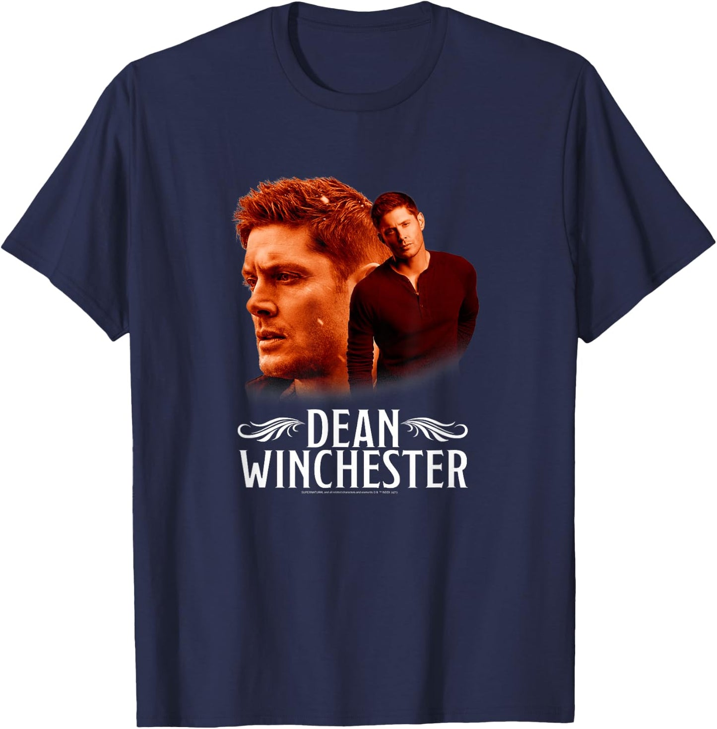 Supernatural Dean Winchester Glamour Shot Profile T-Shirt - T-Shirt | Navy
