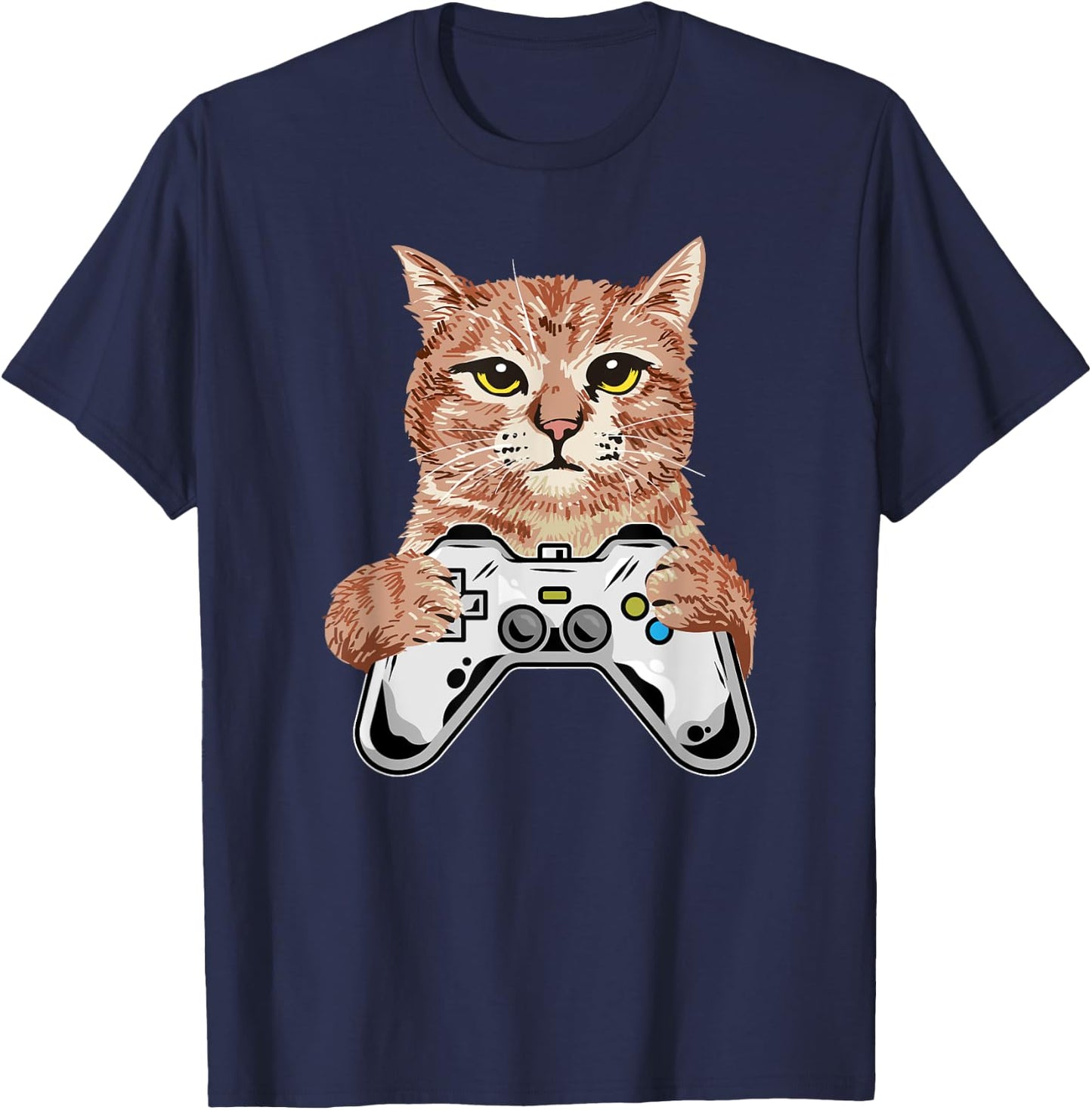 Video Games for Kids Adults Cat Lover Girls Boys Funny Gamer T-Shirt - T-Shirt | Navy
