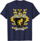 Griffin Coat of Arms | Griffin Surname Family Crest T-Shirt - T-Shirt | Navy