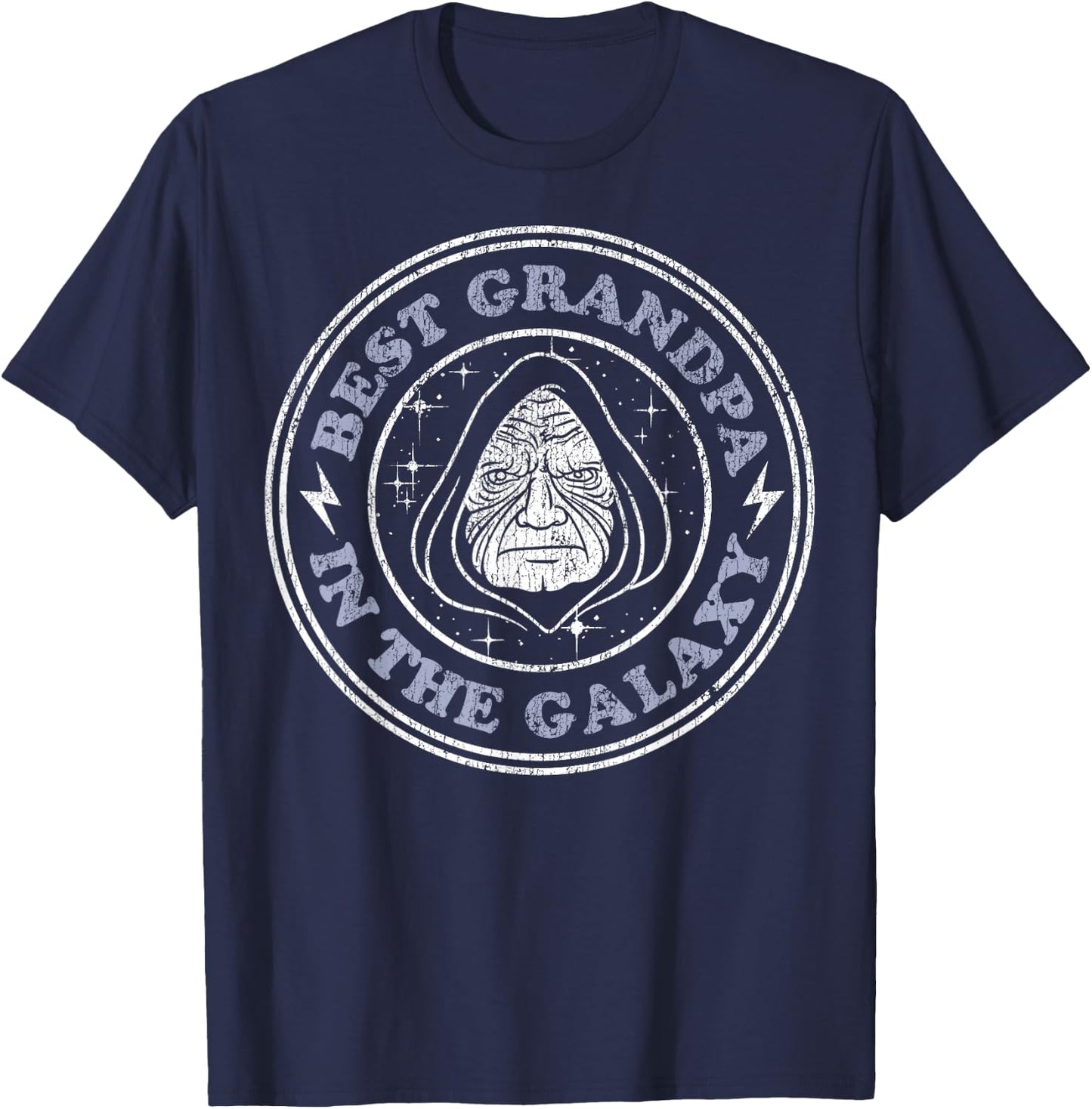 Star Wars Palpatine Best Grandpa In The Galaxy Doodle T-Shirt - T-Shirt | Navy
