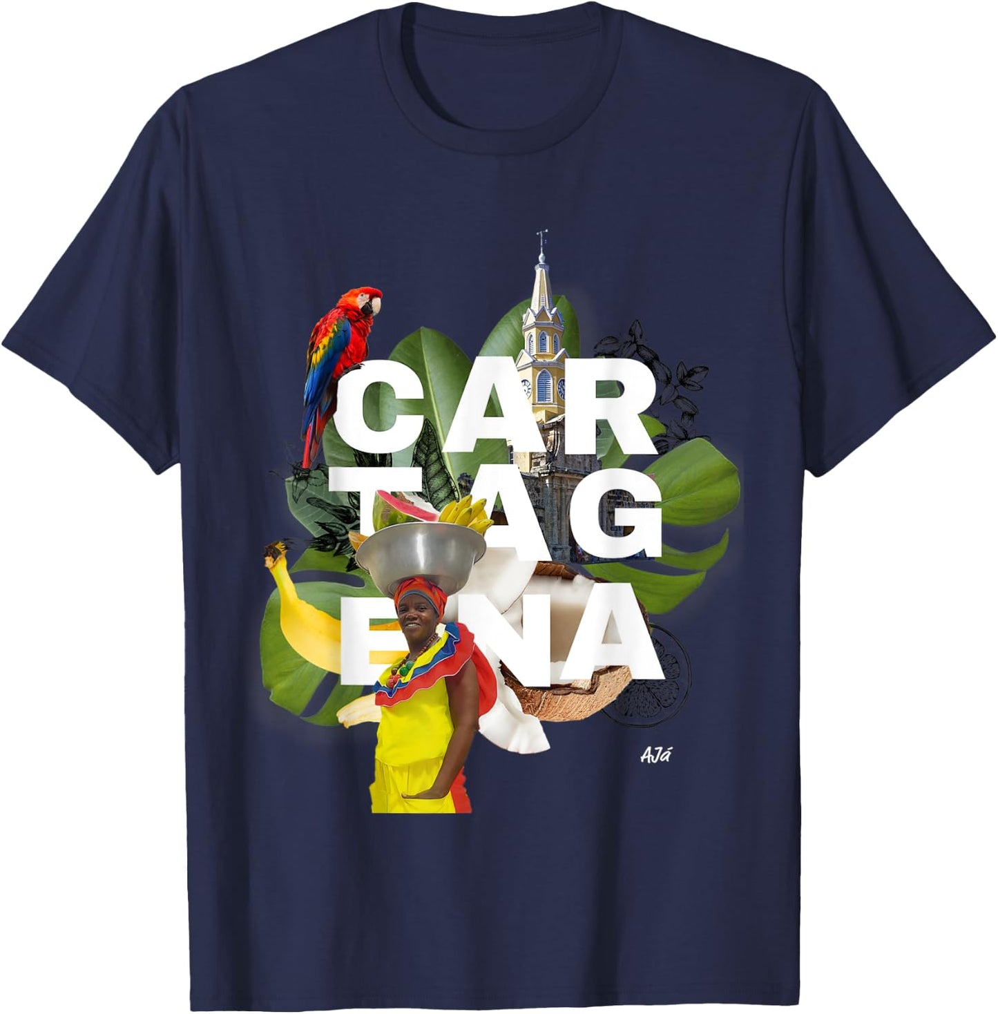 Hecho en Cartagena Colombia T-Shirt - T-Shirt | Navy