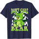 Stoned Bear Smoking Weed Holding Bong Don't Care Marijuana T-Shirt - T-Shirt | Navy