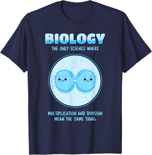 Biology Major Teacher Student Science Geek Biologist Men Women Girls Kids T-Shirt - T-Shirt | Navy