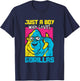 Just A Boy Who Loves Gorillas T-Shirt - T-Shirt | Navy