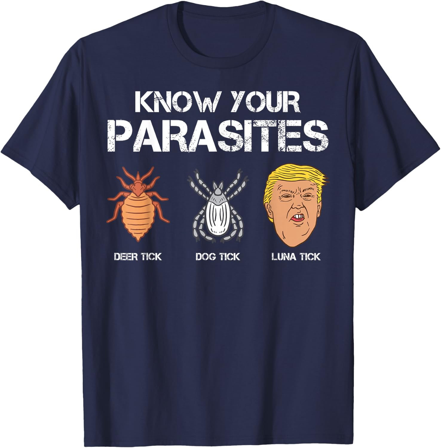 Know Your Parasites Anti Trump USA President Election 2020 T-Shirt - T-Shirt | Navy
