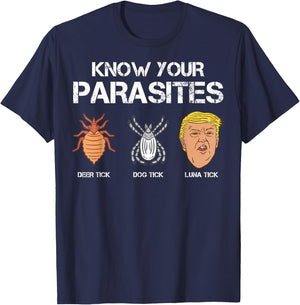 Know Your Parasites Anti Trump USA President Election 2020 T-Shirt - T-Shirt | Navy