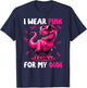 I Wear Pink For My Gigi T-rex Dinosaur Breast Cancer T-Shirt - T-Shirt | Navy