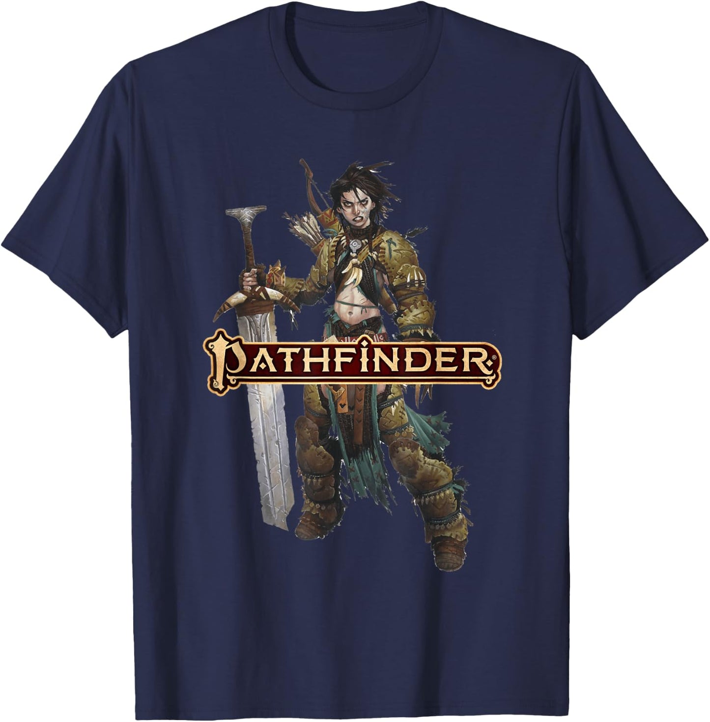 Pathfinder: Amiri The Barbarian T-Shirt - T-Shirt | Navy