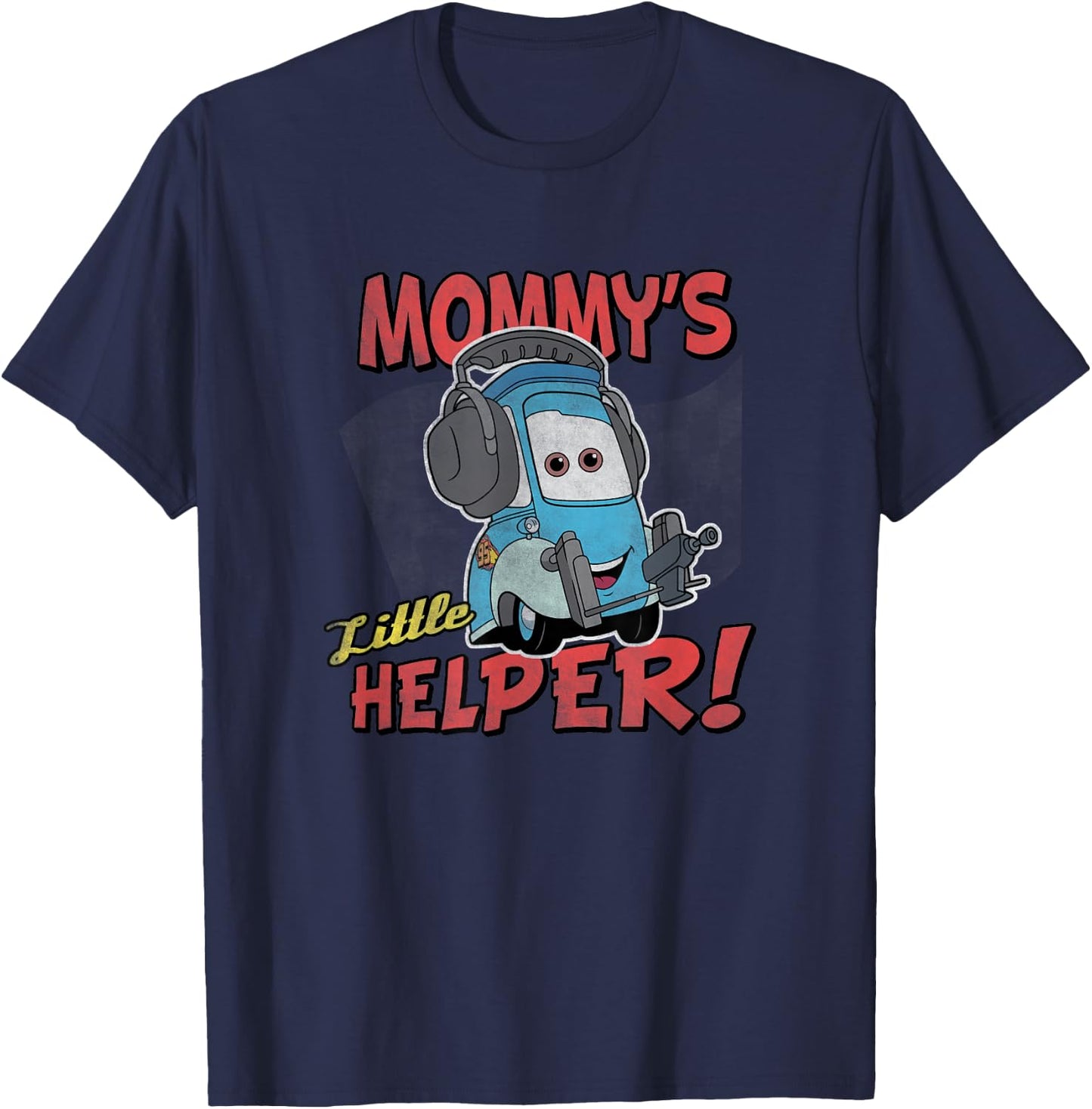 Disney Pixar Cars Mommy's Little Helper! Guido Vintage Shot T-Shirt - T-Shirt | Navy