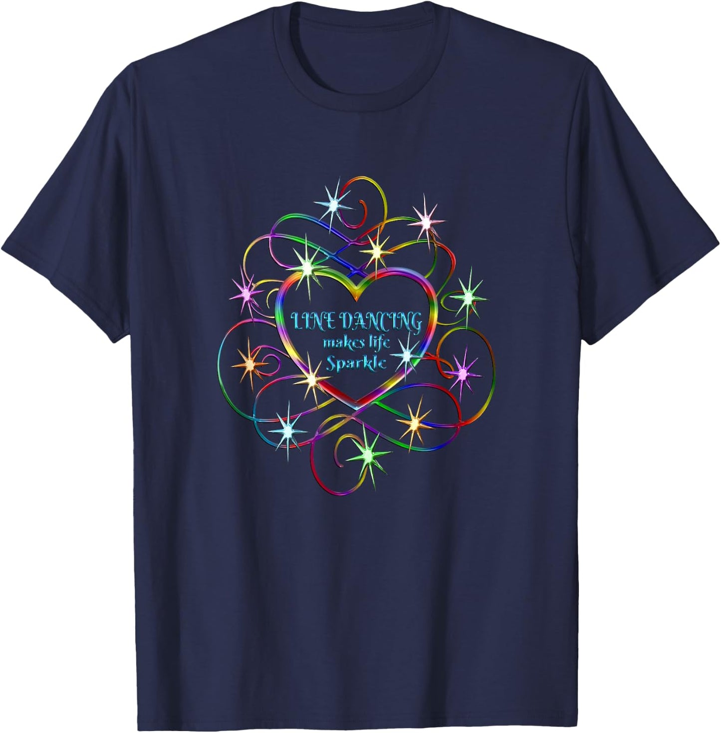 Line Dancing Makes Life Sparkle T-Shirt - T-Shirt | Navy