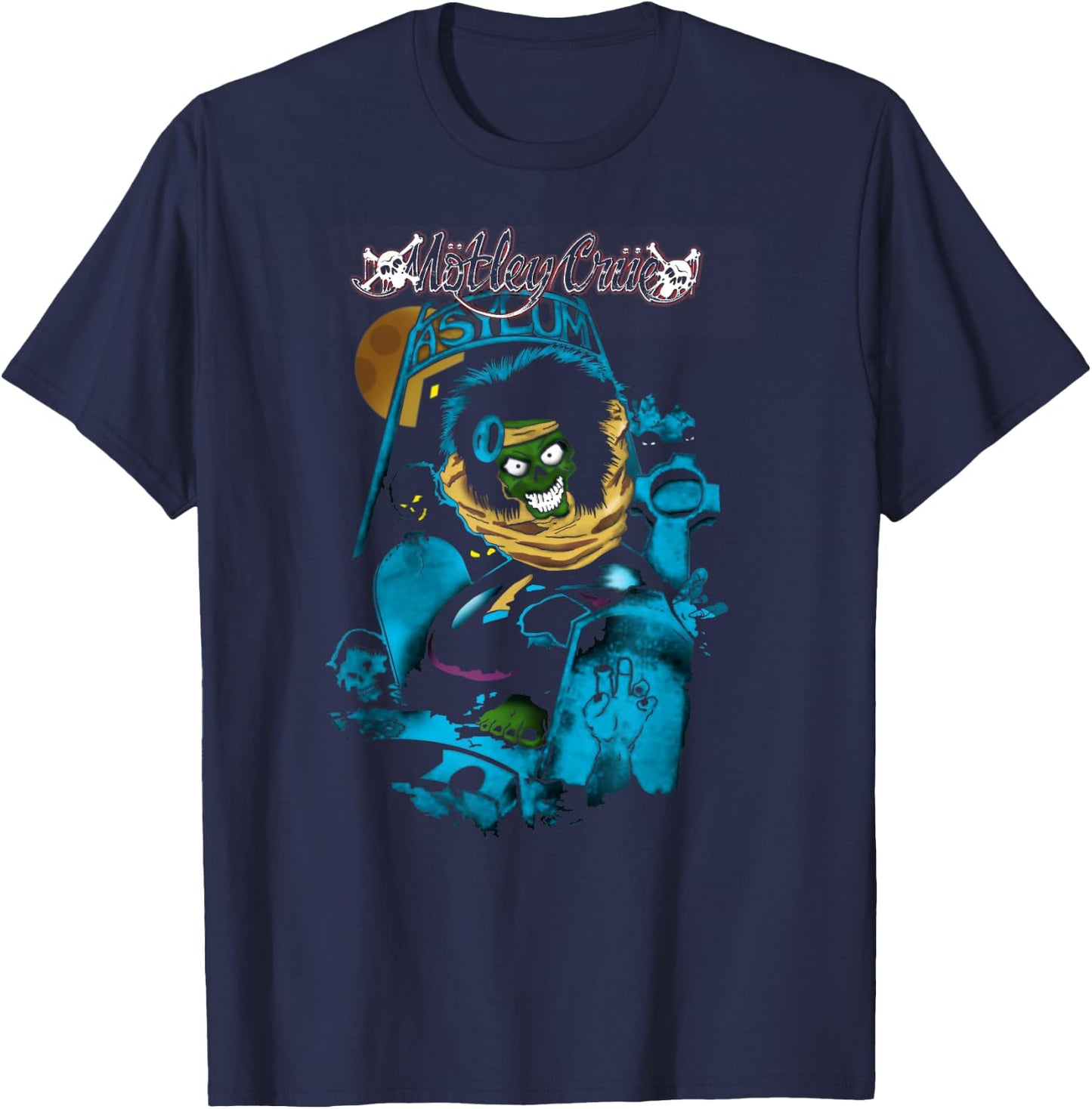 Mötley Crüe - Dr. Feelgood Asylum T-Shirt - T-Shirt | Navy