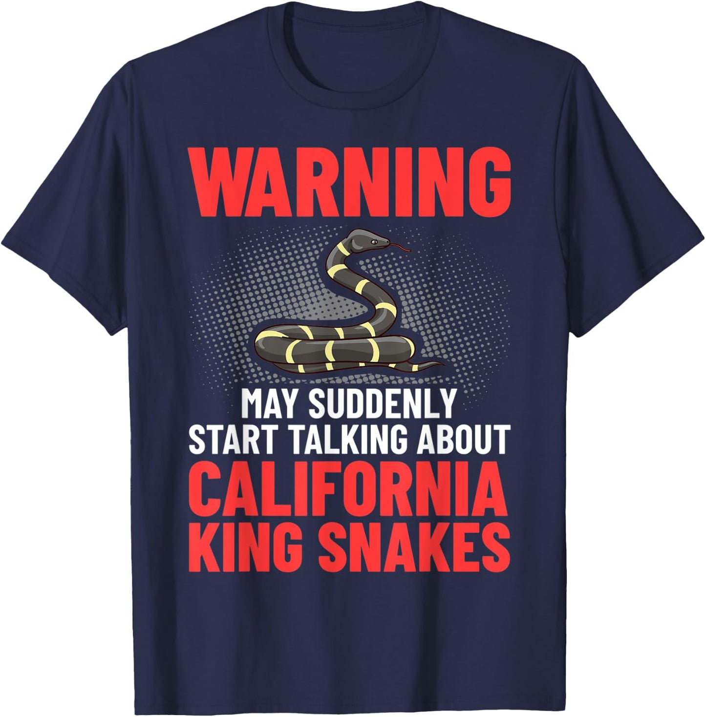 California King Snake High White Habitat T-Shirt - T-Shirt | Navy