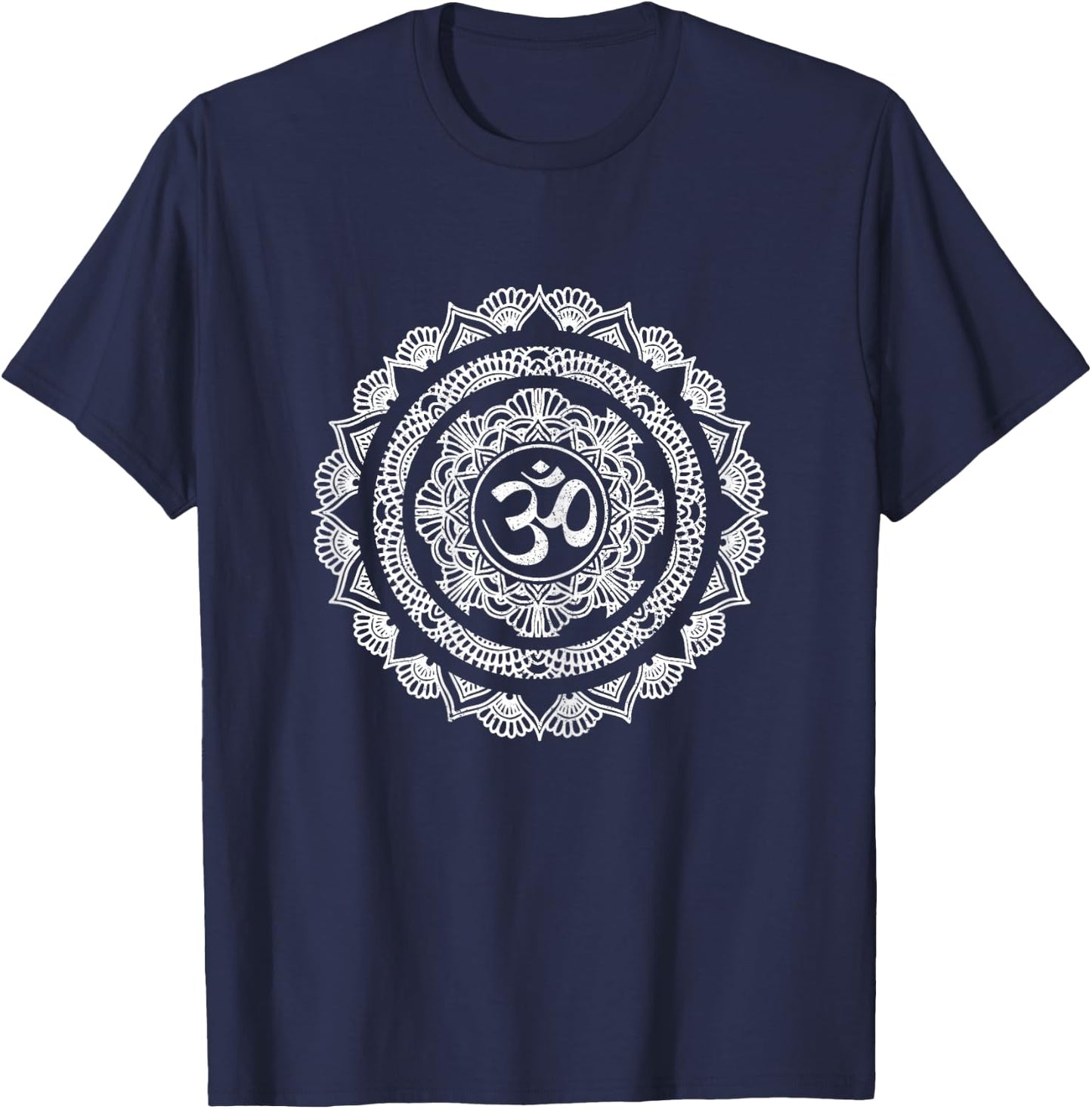 Yoga Mandala Om Symbol Buddha Yogi Gift T-Shirt - T-Shirt | Navy
