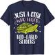 Just A Girl Who Loves Red-Eared Sliders Funny Slider Turtle T-Shirt - T-Shirt | Navy