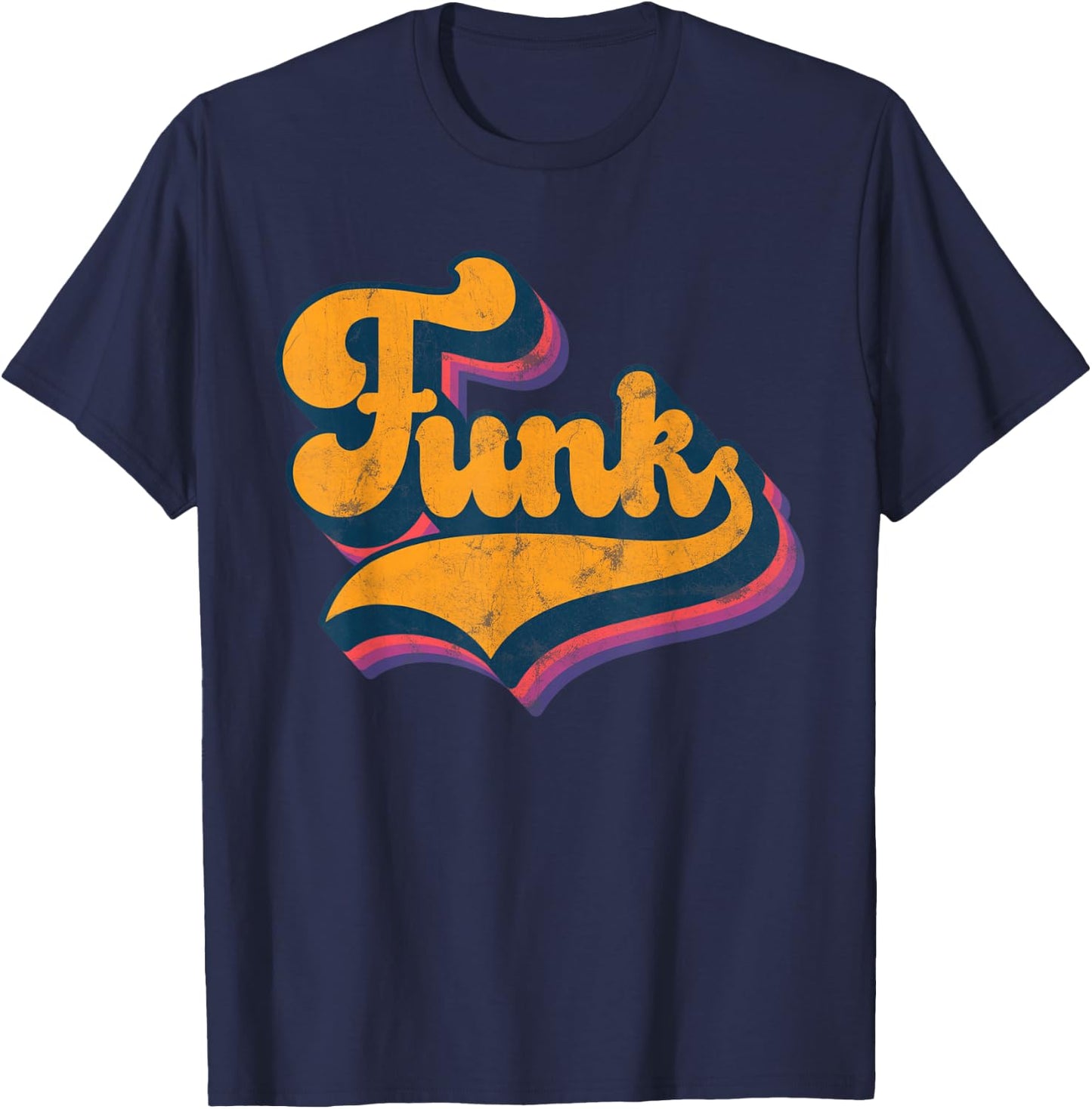 ryte TRACK Funk Music Fans - Black, Small - -Adults, Short Sleeve, Classic Fit, , Retro Pop-Art Design T-Shirt - T-Shirt | Navy
