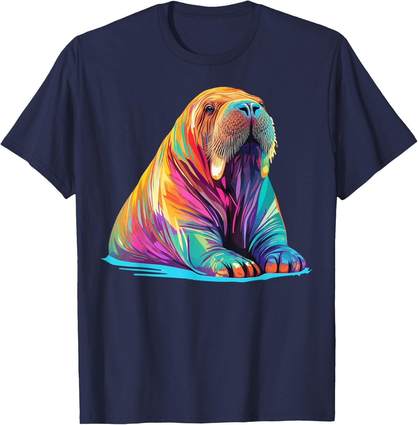 Walrus Vivid T-Shirt - T-Shirt | Navy