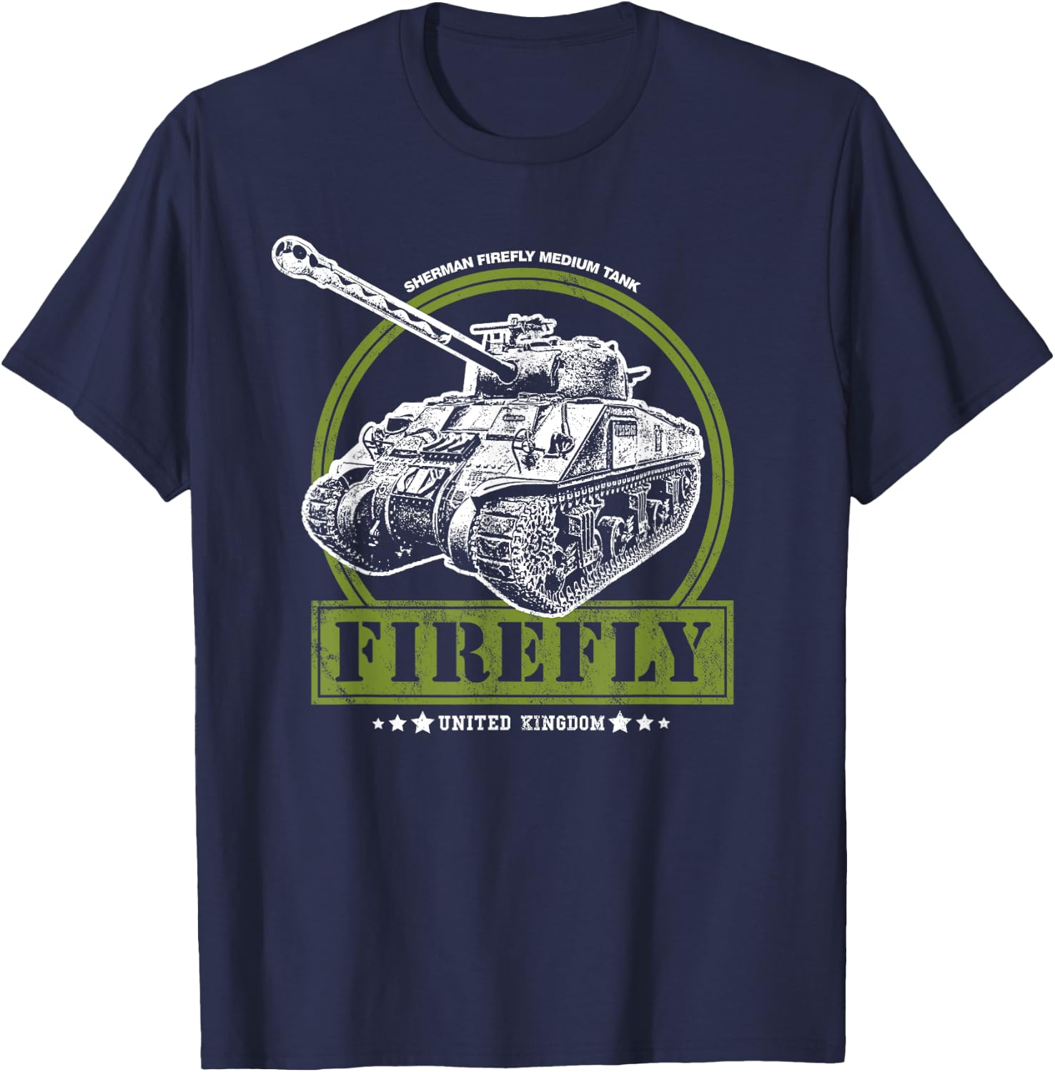WW2 Sherman Firefly T-Shirt - T-Shirt | Navy