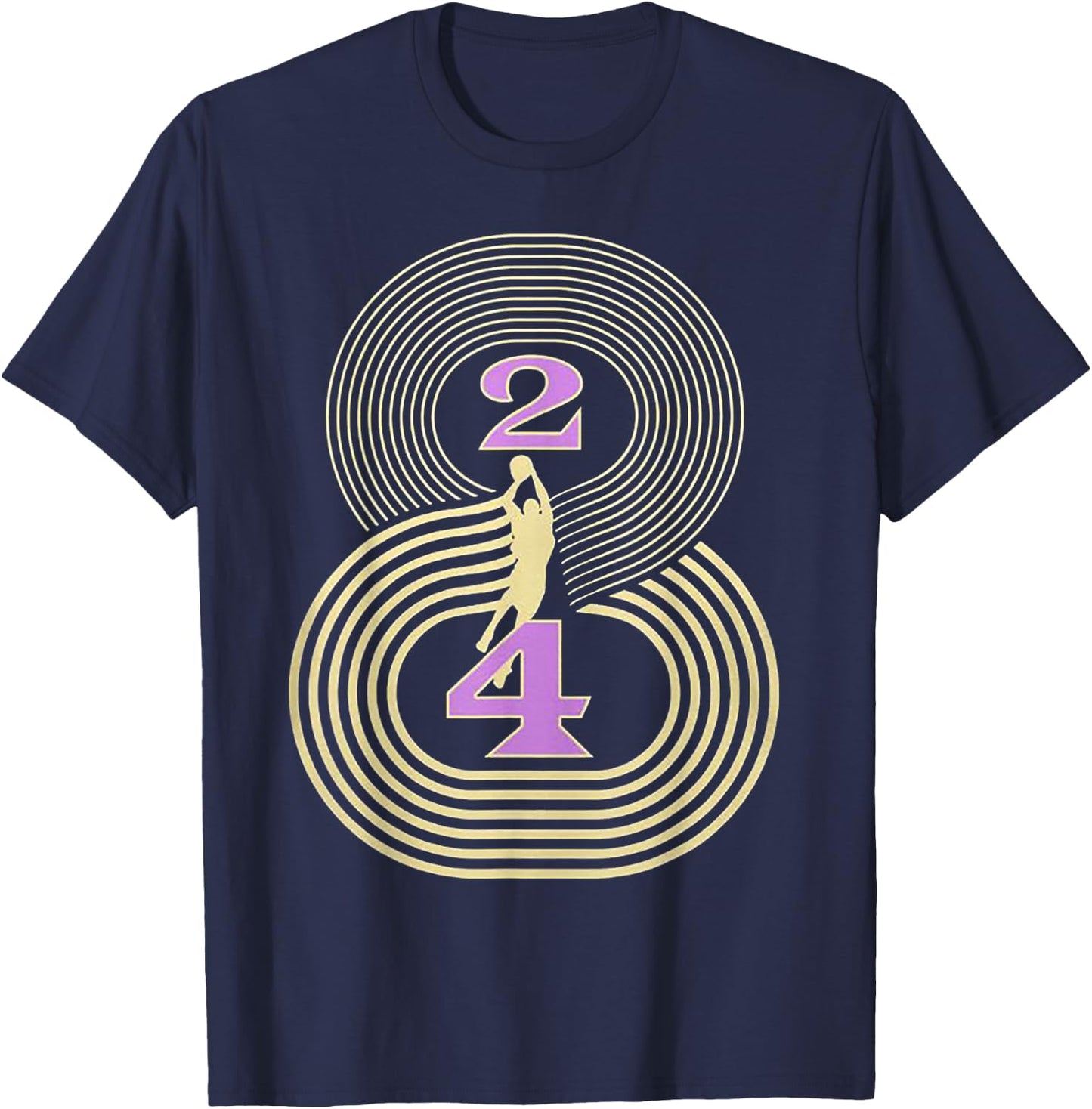 Number 8 and 24 Basketball Sport Memorial T-Shirt - T-Shirt | Navy