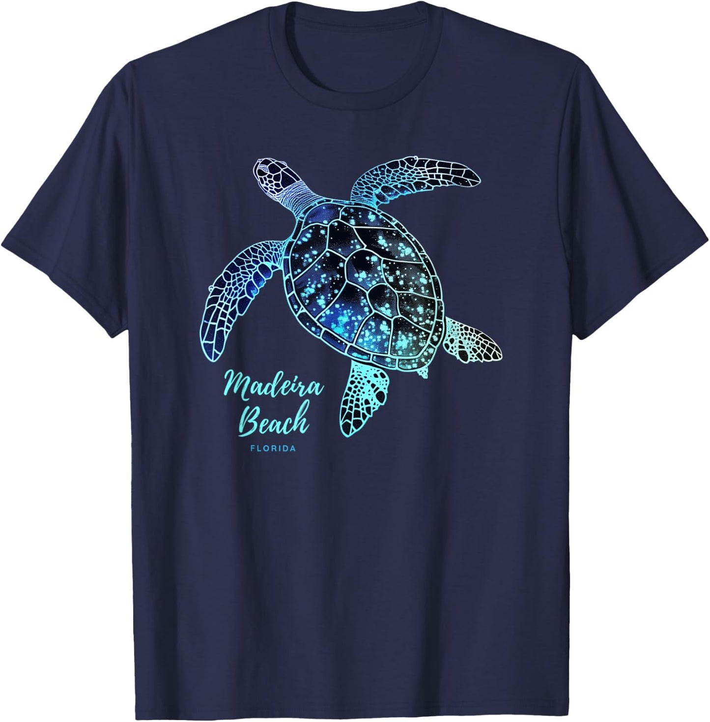 Madeira Beach FL Souvenir Vintage Sea Turtle Florida T-Shirt - T-Shirt | Navy