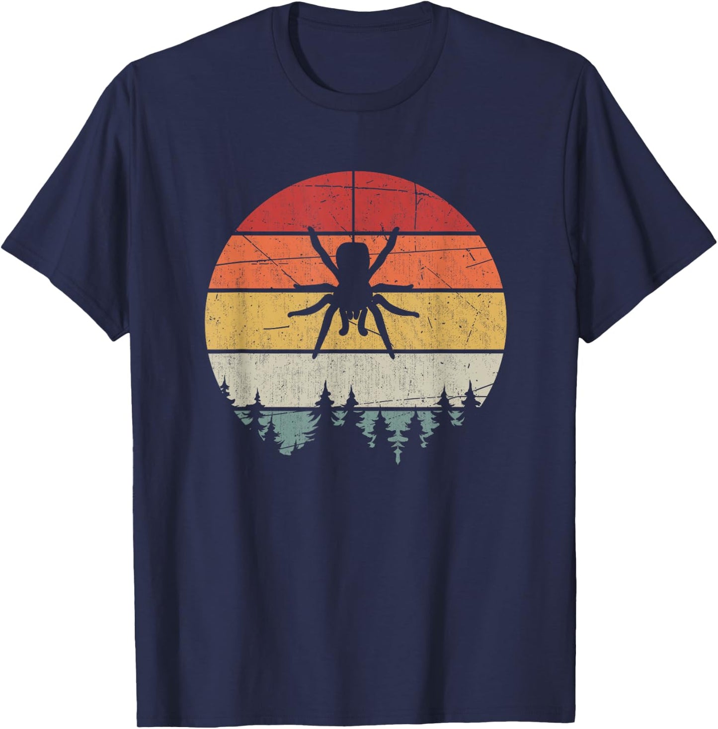 Retro Arachnid Tarantula Spider T-Shirt - T-Shirt | Navy