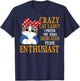 Crazy Cat Lady I Prefer The Term Dedicated Feline Enthusiast T-Shirt - T-Shirt | Navy