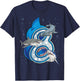 8th Birthday Boys Shark 8 years Old Ocean Shark B-day T-Shirt - T-Shirt | Navy
