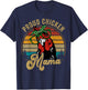 Chicken-Shirt Proud Chicken Mama Hen Mom Farmer Vintage T-Shirt - T-Shirt | Navy