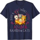 Just a Girl Anime Ramen and Cats Gift Manga T-Shirt - T-Shirt | Navy