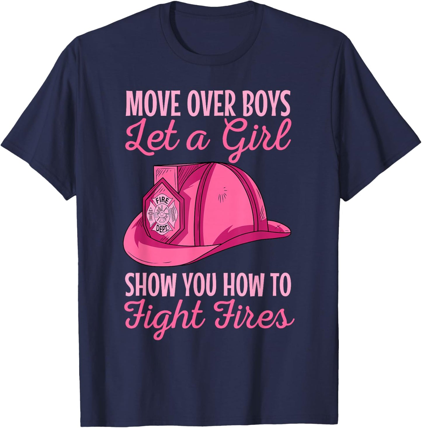 Firewoman Firefighter Women Volunteer Firefighting Rescuer Small T-Shirt - T-Shirt | Navy