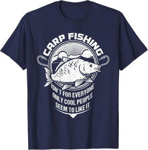 Carp Fishing Design Funny Catfish And Carp T-Shirt - T-Shirt | Navy