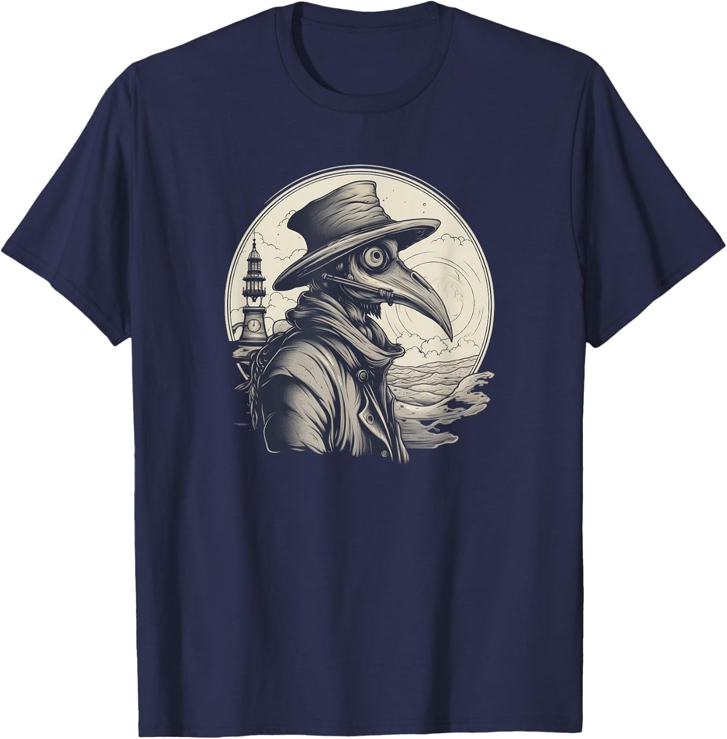 Funny Plague Doctor cool Grunge Style leeches medical T-Shirt - T-Shirt | Navy