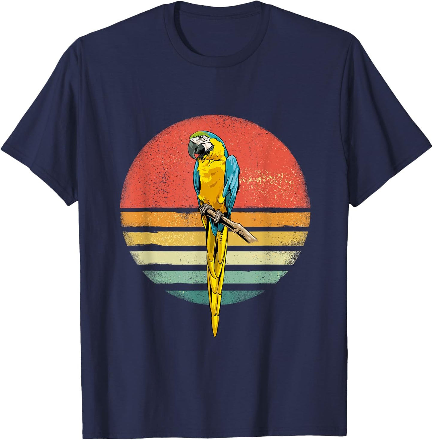 Parrot Bird Retro Parrot Birdwatcher Bird Parrot Lover T-Shirt - T-Shirt | Navy