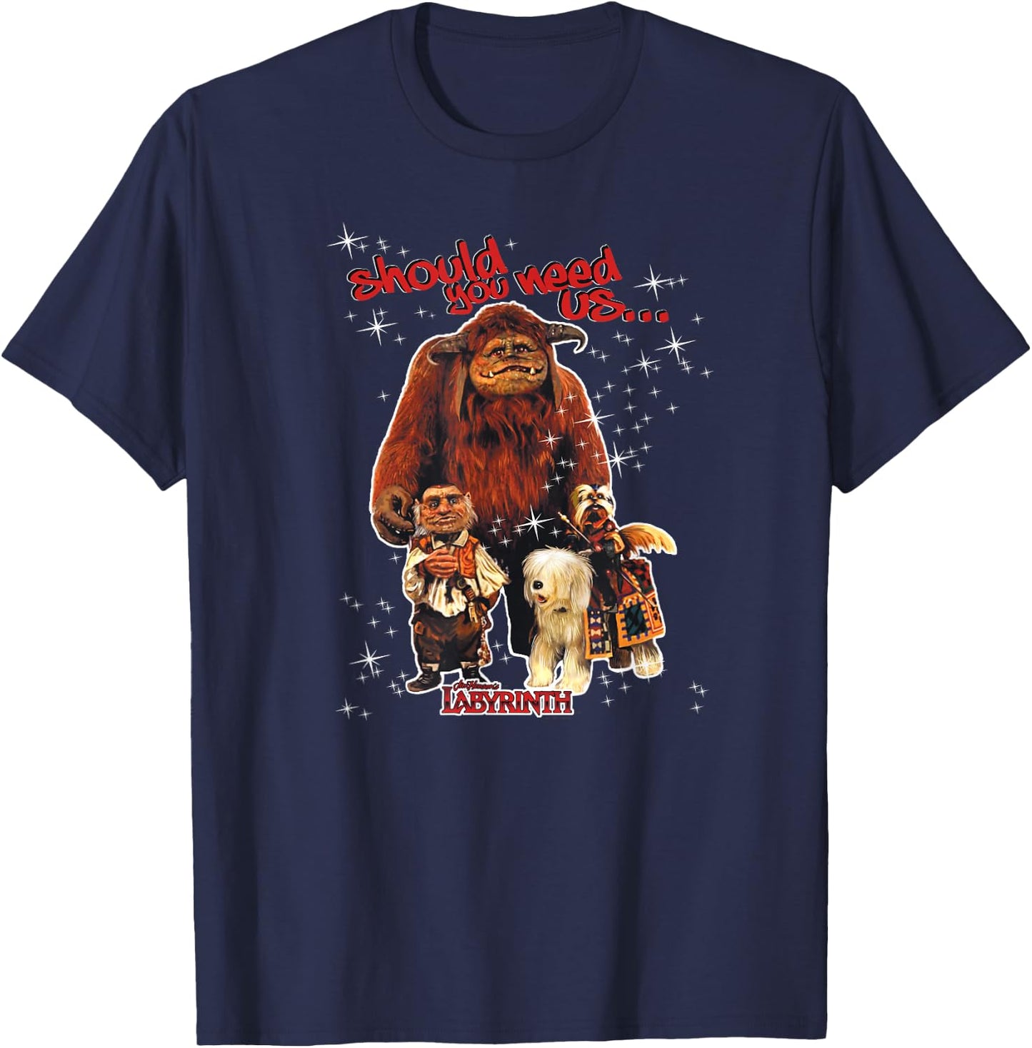 Labyrinth Should You Need Us T-Shirt - T-Shirt | Navy