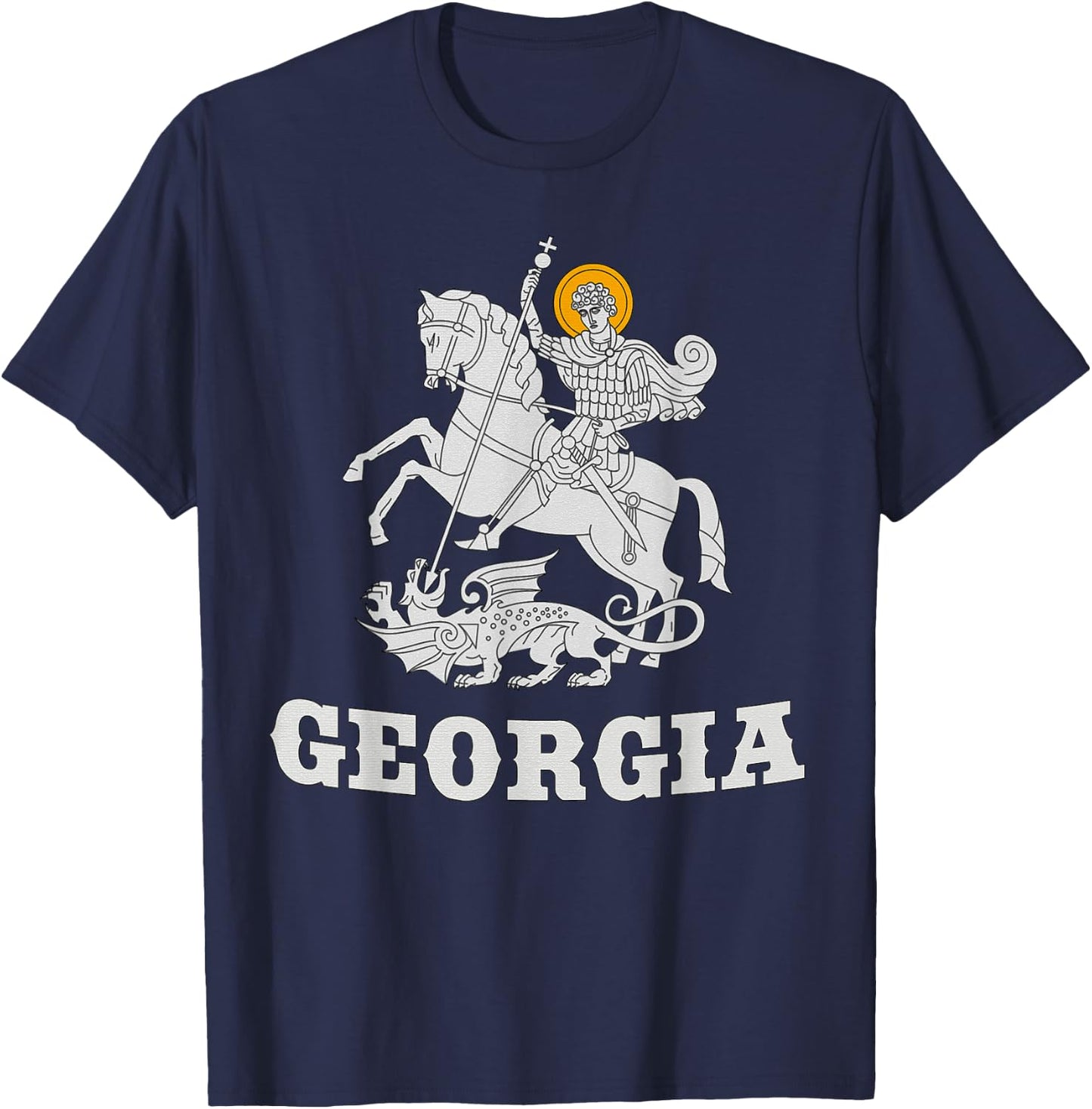 St George, Georgian Patriotic design T-Shirt - T-Shirt | Navy