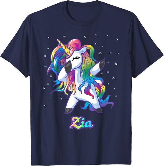 ZIA Unicorn Gifts For Girls Birthday Gifts T-Shirt - T-Shirt | Navy
