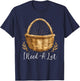 I Reed A Lot - Floral Basket Basket Weaving T-Shirt - T-Shirt | Navy