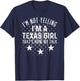 Texas Girl Humor Design Loud and Proud Southern Spirit T-Shirt - T-Shirt | Navy