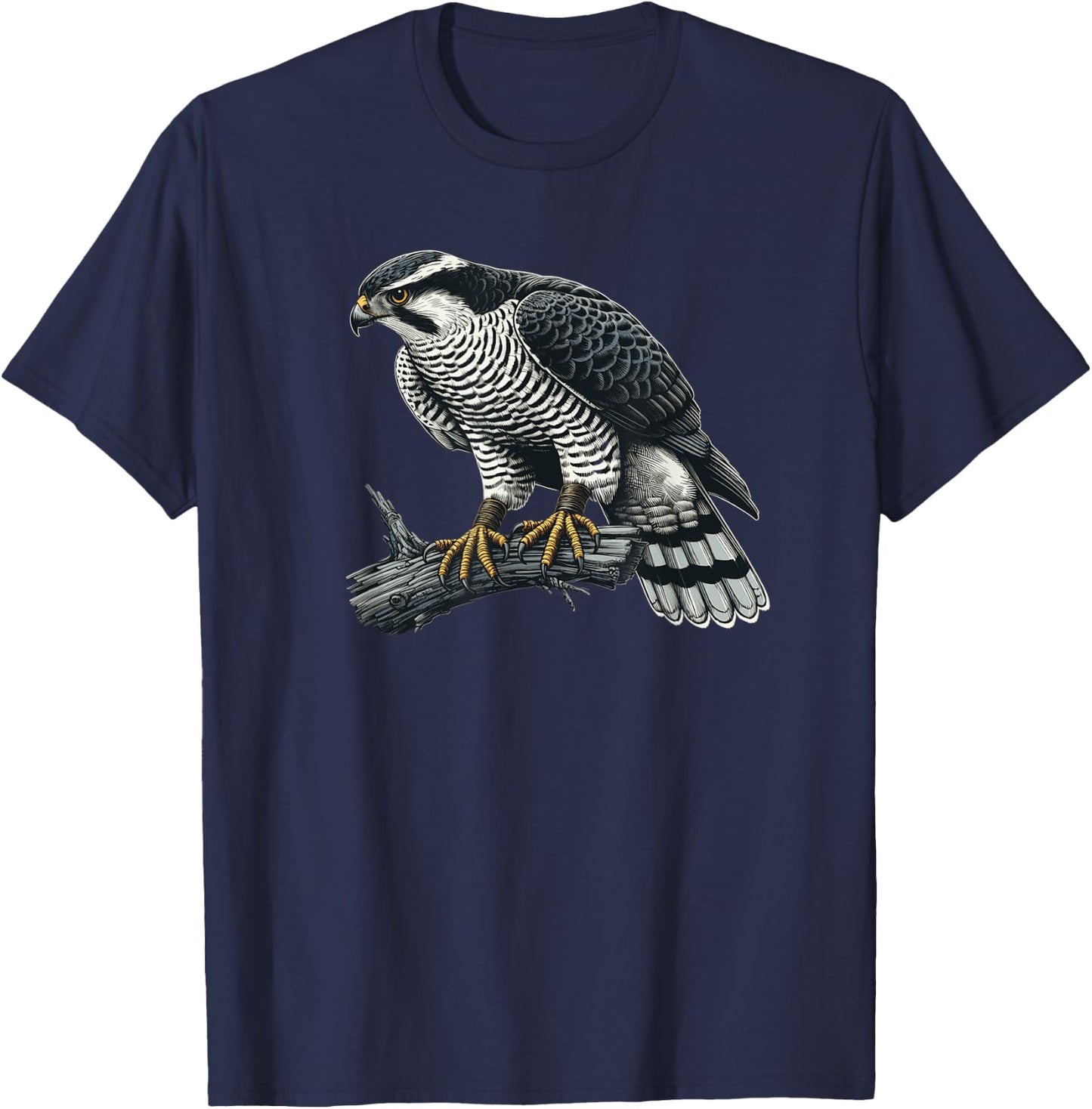 Goshawk, falconer, hunting and bird watching T-Shirt - T-Shirt | Navy
