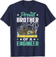 Proud Brother Of Engineer Funny Engineering Expert Graphic T-Shirt - T-Shirt | Navy