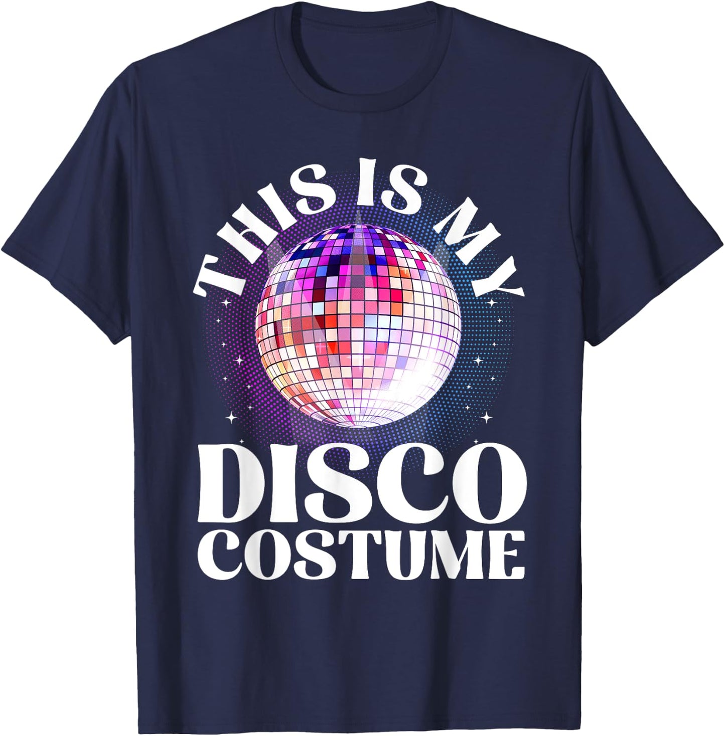 80s Disco Art Women 70s Ball Costume Disco Dance T-Shirt - T-Shirt | Navy
