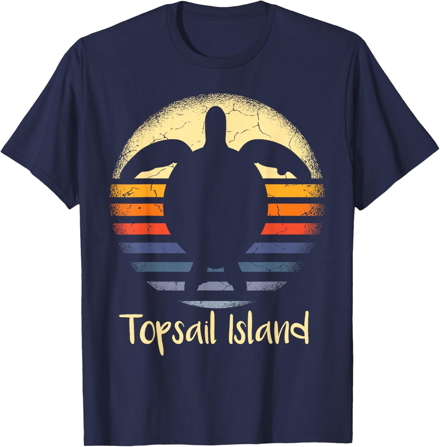 Topsail Island Beach North Carolina NC sea Turtle Lover Women Girls Kids T-Shirt - T-Shirt | Navy