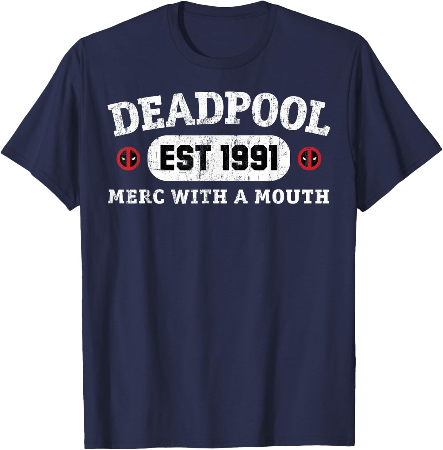 Marvel Deadpool 30th Merc With A Mouth Est 1991 T-Shirt - T-Shirt | Navy