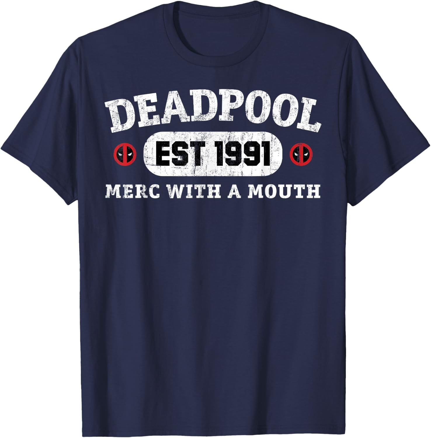 Marvel Deadpool 30th Merc With A Mouth Est 1991 T-Shirt - T-Shirt | Navy