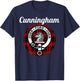 Cunningham Clan Scottish Name Coat Of Arms Tartan T-Shirt - T-Shirt | Navy